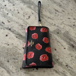 Coach red poppy purse